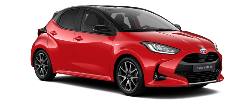 Der neue Yaris in rot