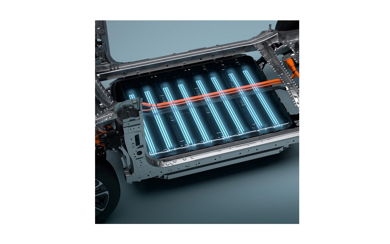 Abbildung von Batterietechnologie in einem Toyota Wagen