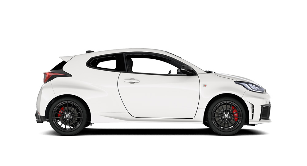 Weißer GR-Yaris Yaris auf transparentem Hintergrund