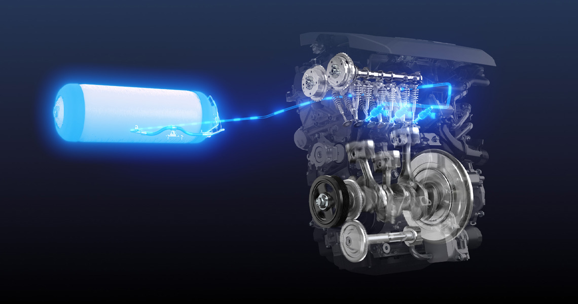 Toyota Wasserstoffmotor Grafik