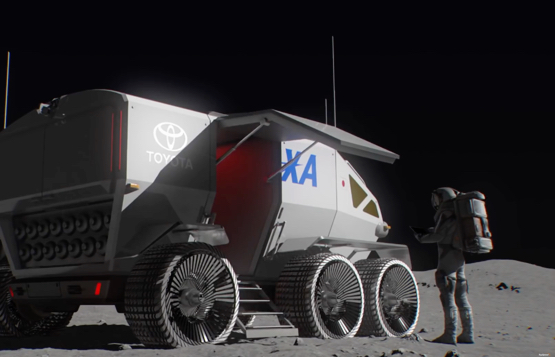 Toyota JAXA Rover Image und Astronaut