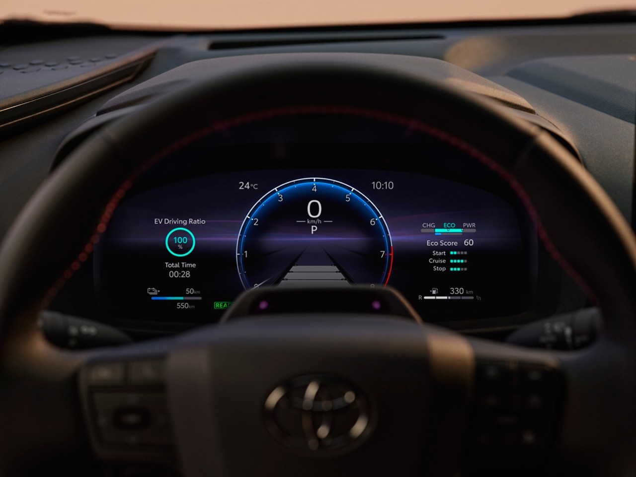 Toyota C-HR Display hinter Lenkrad