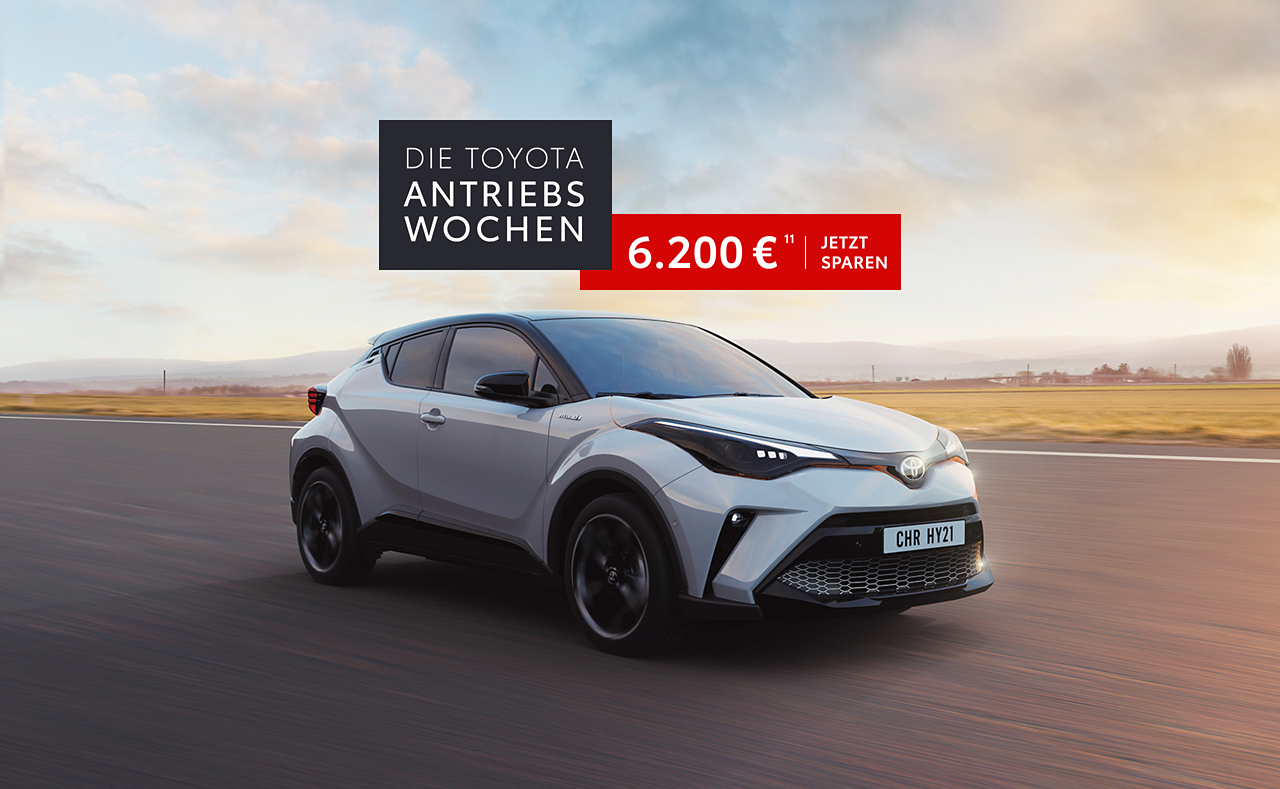 Aktueller Toyota C-HR auf einer Straße