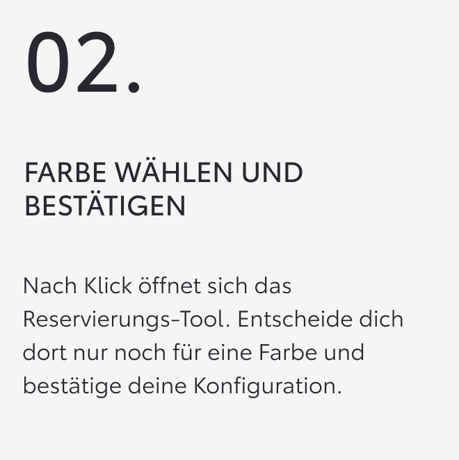 Farbe wählen und bestätigen