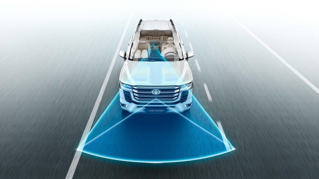 Landcruiser Sensorenkegel der Toyota Safety Sense Technologie