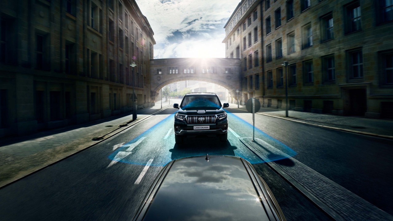 Landcruiser Sensorenkegel der Toyota Safety Sense Technologie
