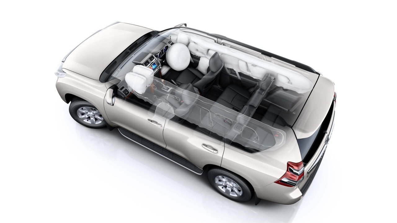Land Cruiser Airbags Illustration von Oben 