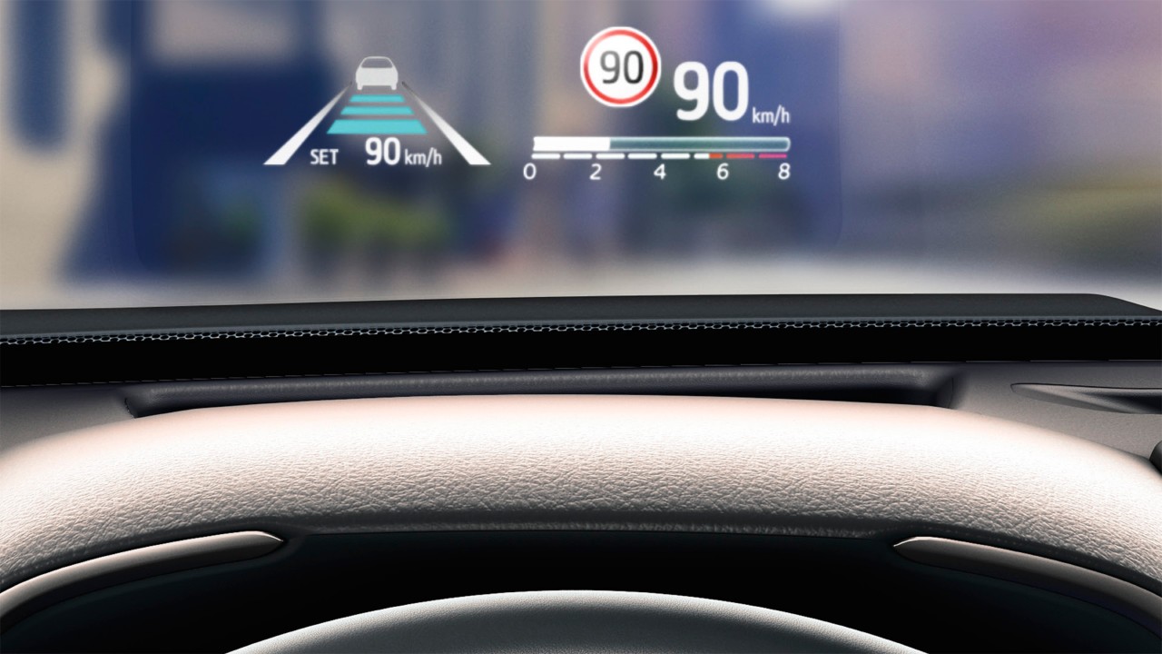 Head up Display eines Toyota Highlander