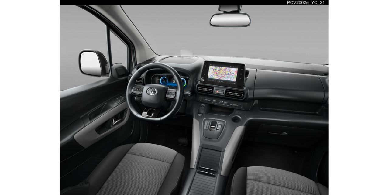 Lenkrad und Mittelkonsole des Toyota Proace City Verso Electric
