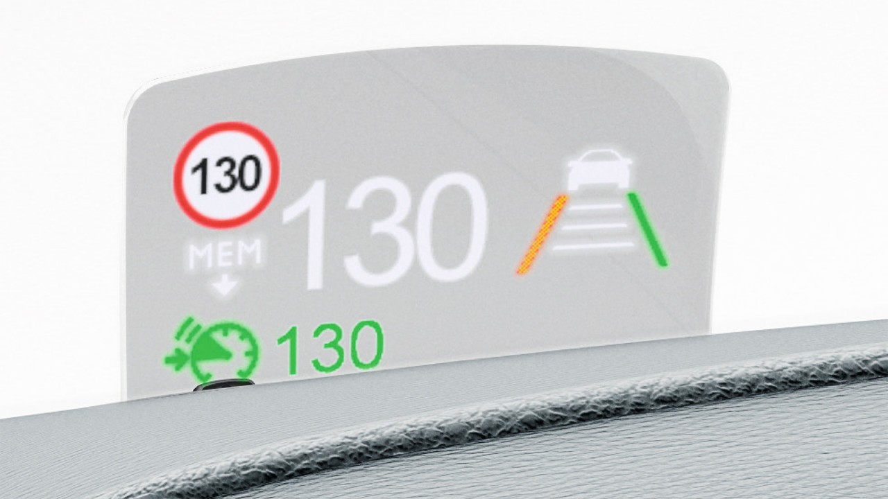 Head up Display eines Toyota Proace